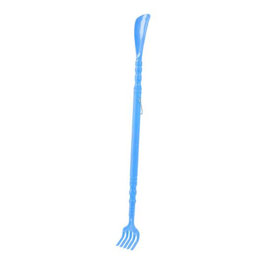 Shoes Horn Long Handle Lazy Shoe Helper Lifter Anti-Slip Handle Flexible Long Shoehorn Dual-Purpose Massage Claw