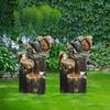Squirrel Garden Water Fountain Resin Animal Garden Pool Birds Garden Decor Decoration Animals S P4E9