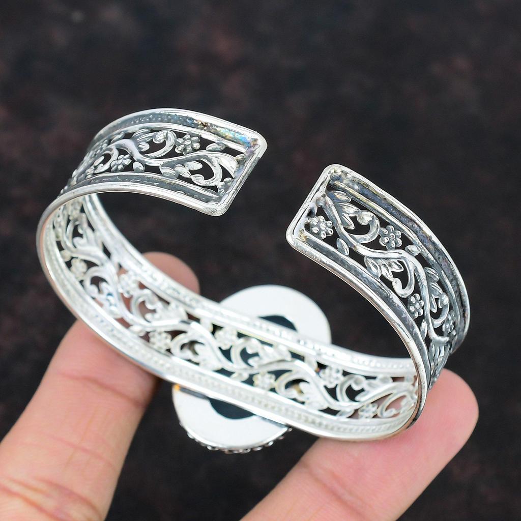 Аквамариновый браслет, ювелирные изделия из натуральных драгоценных камней, стерлинговое серебро 925 пробы, браслет-манжета, регулируемый браслет, браслет ручной работы, серебряные украшения, свадебные подарки