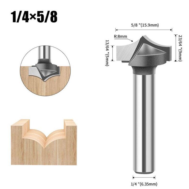 Твердосплавные круглые сверла с круглым концом, вибростолы, инструменты для деревообработки, фреза для дерева, хвостовик 6 мм, 1/4 дюйма