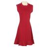 Elegant Women's Red Sleeveless Knitted Vest Dress - Round Neck, Waist-Slimming, and Figure-Flattering Fishtail Skirt for Evening.