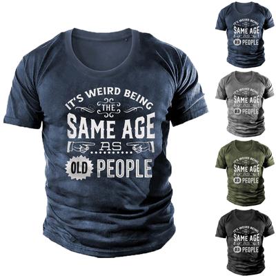 Летняя модная футболка с короткими рукавами и персонализированным принтом, свободная нижняя часть