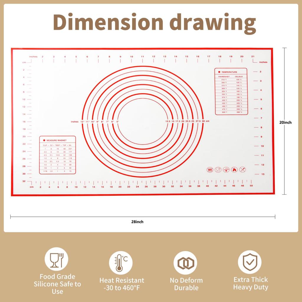 Большой размер 80/70/60 см, силиконовый коврик для выпечки, роликовый коврик для замеса, кондитерские инструменты, блины, тесто для пиццы, антипригарный силиконовый коврик для кухни