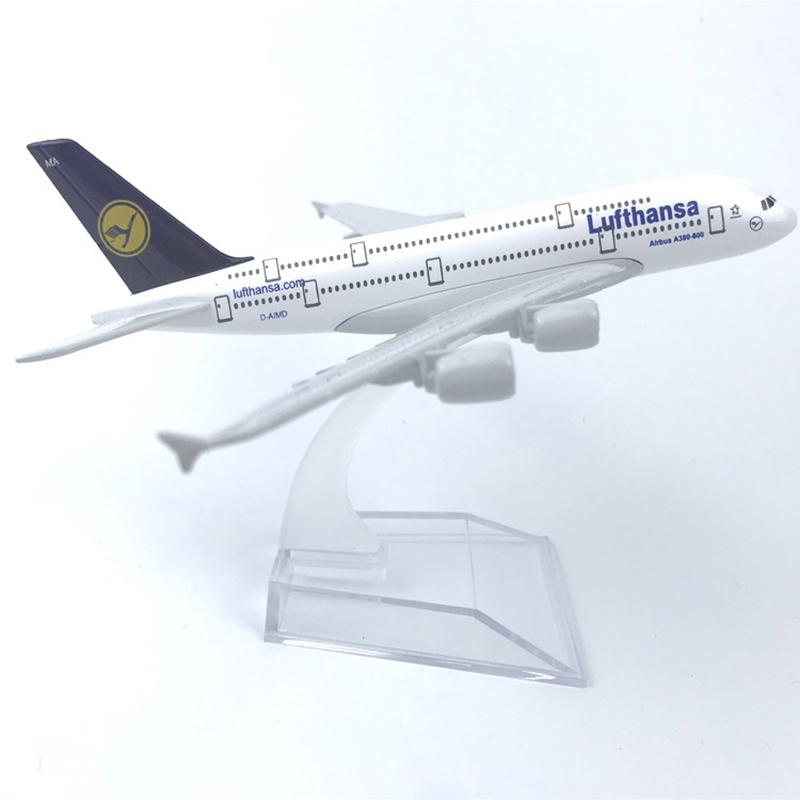 20 см Статическая Симуляция Сплав Самолет Lufthansa A380 Авиалинии Модели Самолетов С Шасси Детские Подарки Коллекция Игрушка Самолет
