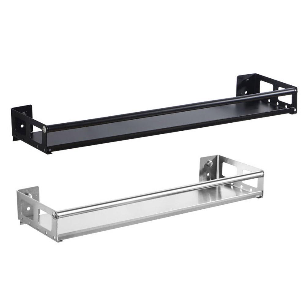 Кухонный органайзер Настенная полка для хранения Без перфорации Металлическая полка для банок со специями Полка для шкафа Держатель для кухонного хранения