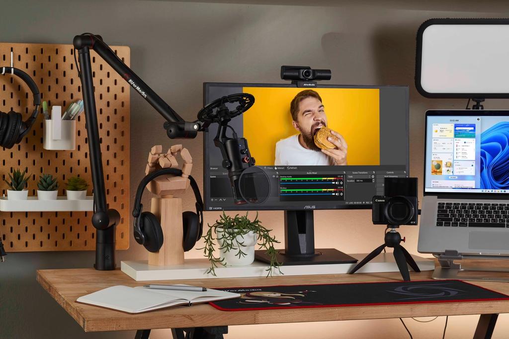 AVerMedia AM350 Live Streamer Mic 350 Конденсаторный микрофон USB-C Plug-Play Профессиональный