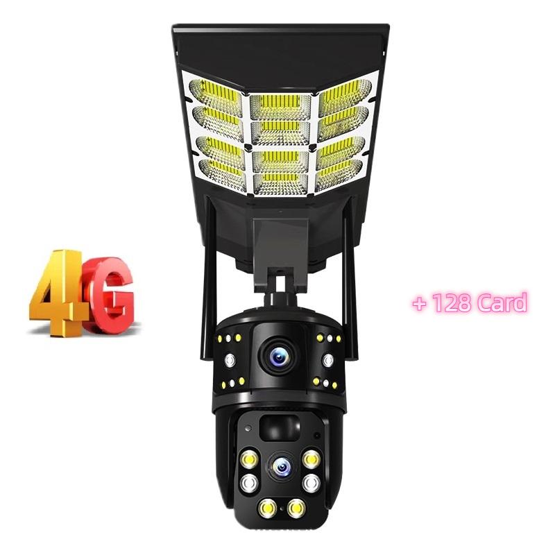 Solar Street Light Three Screen Monitoring Camera, Outdoor Day and Night Full-color Mobile Phone Remote Wireless Camera