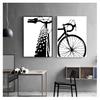 Черный Велосипед Искусство Велосипед Холст Картина Вдохновляющая Настенная Картина Велосипедный Принт