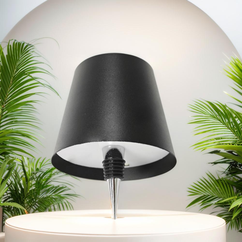 Светодиодная настольная лампа, перезаряжаемая, 2000 мАч, металлическая, с регулируемой яркостью, лампа-бутылка с плавной регулировкой яркости, светодиодная лампа-бутылка для вина, семейный ресторан и бар