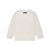 Fear of God Essentials Свитер 1977 Series SS22 с необработанным краем и набивными буквами, с длинным рукавом, мужской, цвет Пшеничный, FOG-SS22-121
