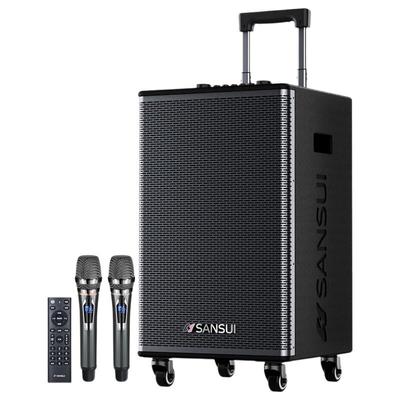 Портативная караоке-колонка на колесиках SANSUI E15, штекер CN (адаптер в комплекте)