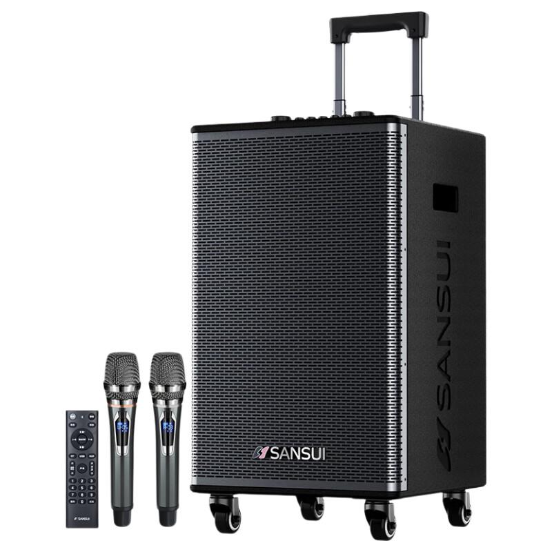 SANSUI E15 Portable Karaoke Trolley Speaker CN plug (adapter included)