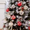 12Pcs/Set 10cm Christmas Tree Decor Balls Party Hanging Ornament Perfect for Home Holiday Wedding Xmas Decorations Gold Red