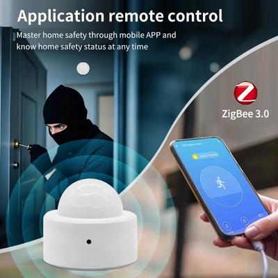 Умный PIR-датчик движения Tuya ZigBee Инфракрасный детектор человека Охранная сигнализация Беспроводной датчик Работает с Alexa Google Smart Life APP