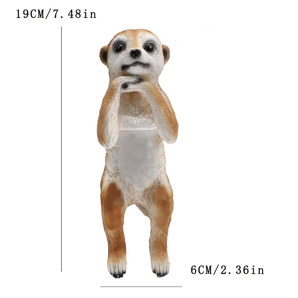 Meerkat Garden Animal Statue Housewarming Gift Funny Meerkat Figurine for Balcony Home Decoration Tabletop Outside Garden Decor