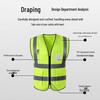 Children's Multi-Pocket Reflective Mesh Vest for Road Construction Sites
