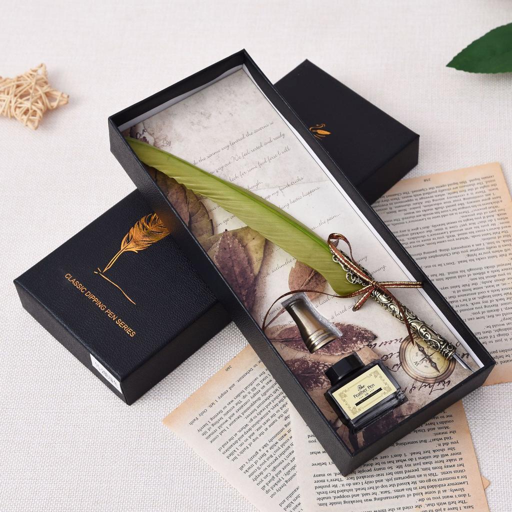 Перьевая ручка, Набор держателей для чернильной ручки, Ручка Классический стиль Письмо Рождественский подарок