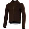 Li-Ning Comfortable Casual Simple Zipper Warm Fitted Long Sleeve Cycling Jersey Men Jersey Brown LCUY095-3