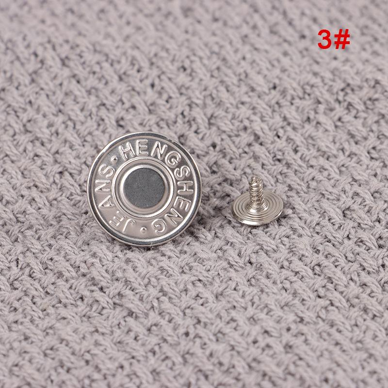 17Mm Jeans Snap Fastener Sewing-Free Button With Screw Pants Change Waist Size