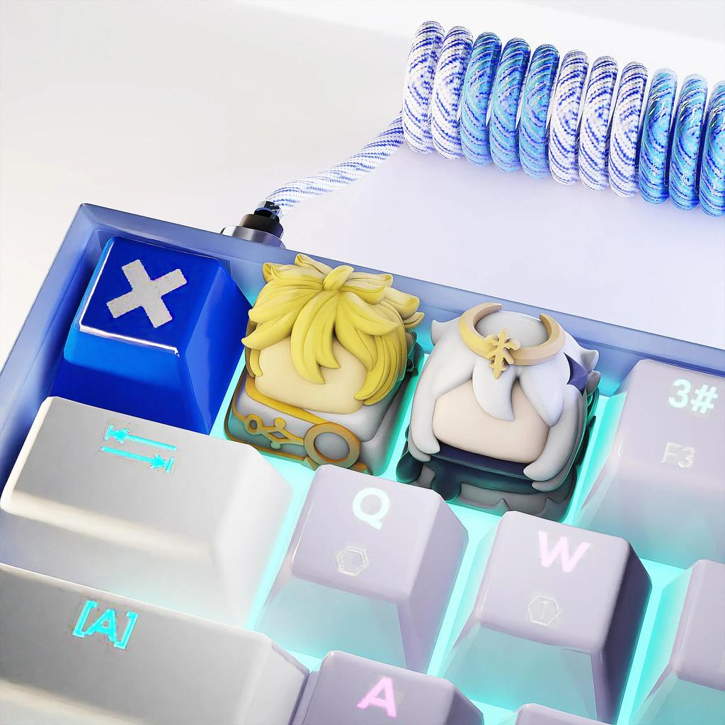 Genshin Impact Artisan Keycap Смола Кастомная Персонализированная Клавишная Колпачок Милый Аниме Кейкап для Механической Клавиатуры Аксессуары Подарки