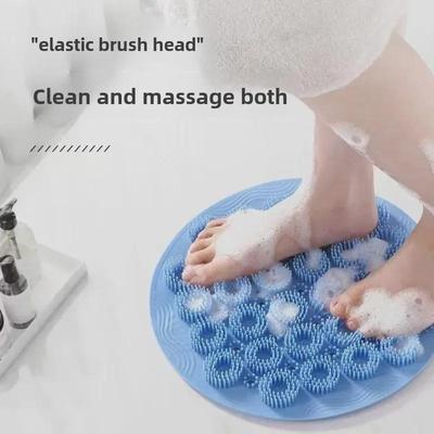 Круглый нескользящий коврик для ванной комнаты 30 см с присосками и массажными кольцами