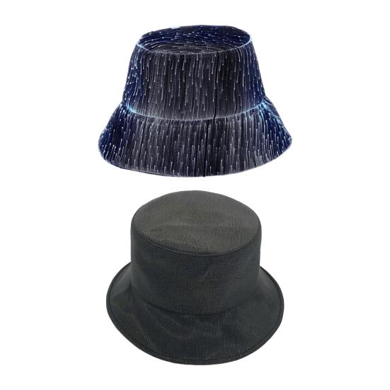LED Fisherman Hat Neon Rave Bucket Cap 7 Colors Glow In The Dark USB Rechargeable EDM Festival Gear
