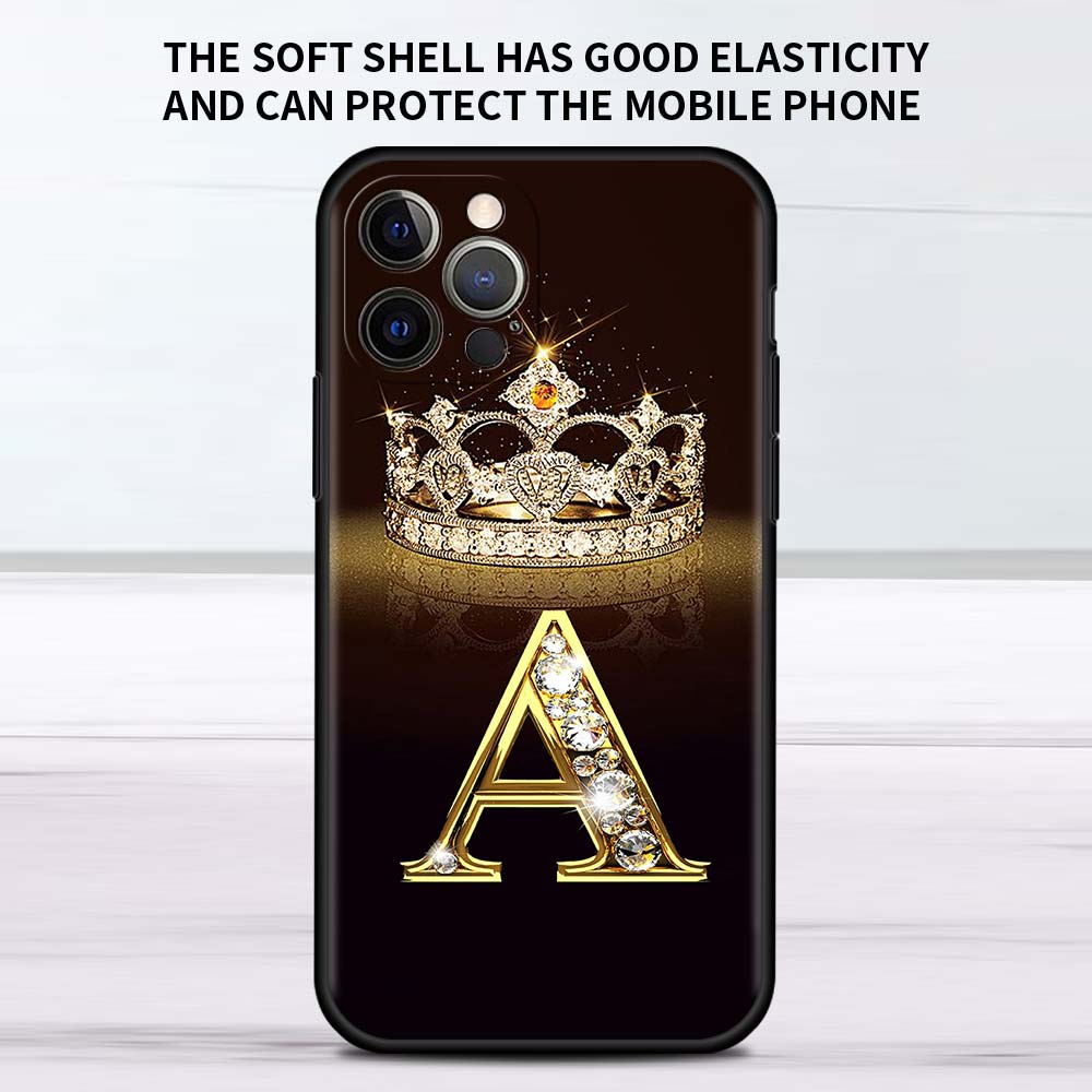 Чехол для телефона Letter Gold Girl Fashion Coque для iPhone Xiaomi Mi Samsung Galaxy Redmi Note AS 11 12 13 14 15 22 23 24 5G Pro Plus Max Fe Ultra