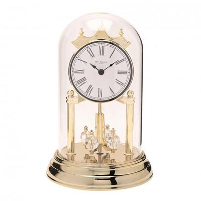 Настольные часы Wm.Widdop с вращающимся маятником, anniversary clock - Золотые