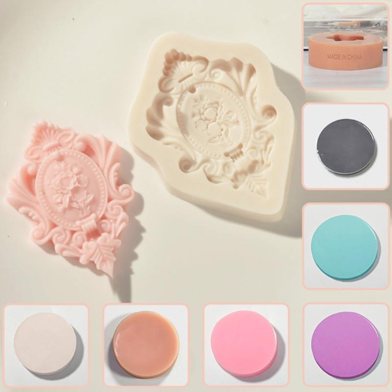 Уникальная рамка Силиконовые формы Фоторамка Формы для мастики Текстурированная фоторамка Формы для украшения тортов Легко чистить