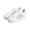Adidas Originals SUPERSTAR Slip Resistant Abrasion Resistant Low top Kids' Skateboarding Shoes White Purple Sneakers HP6215