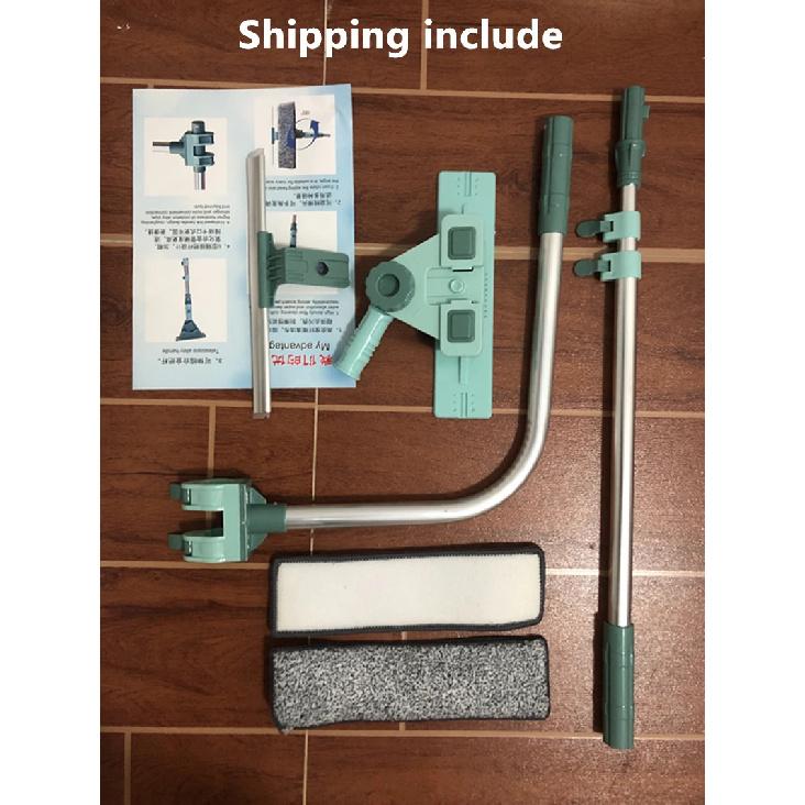 NEW Extendable Window Glass Cleaning Household Tool High Building Retractable Pole Wash Dust Cleaner Brush Dry Wet Scraper Wiper