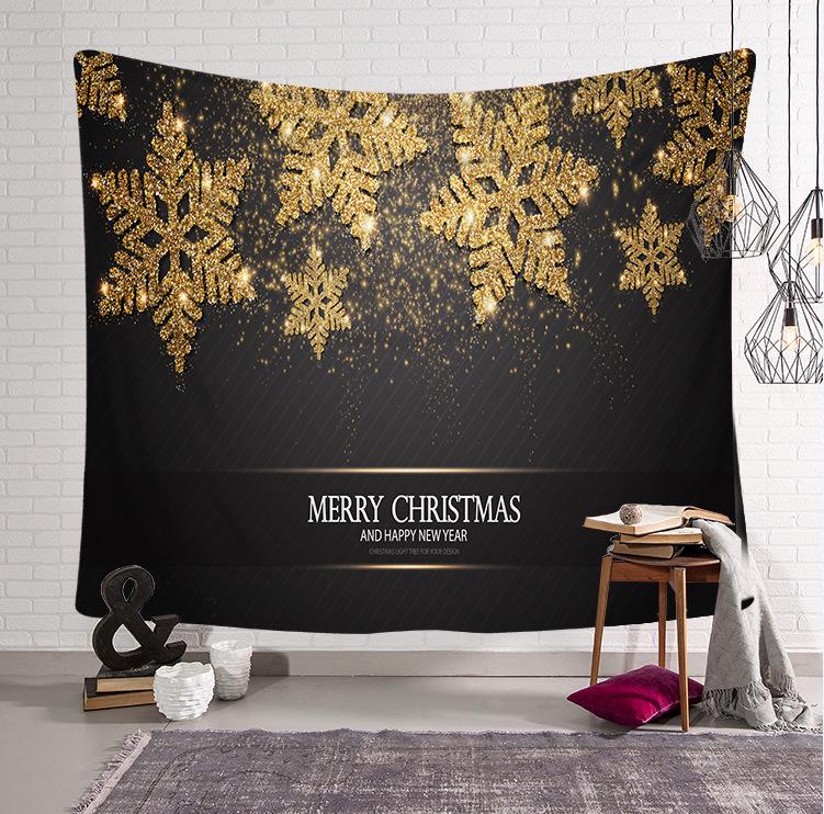 Домашний декор Рождественский гобелен Спальня Гостиная Настенный декор Фон Ткань Камин Печатный гобелен
