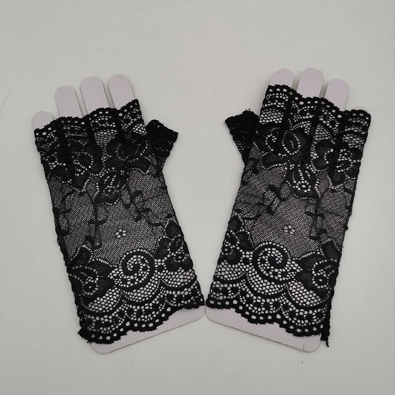 Женские солнцезащитные перчатки для улицы, кружевные перчатки с защитой от УФ-излучения, варежки для езды на велосипеде, модные солнцезащитные перчатки на лето, сексуальные, 1 пара