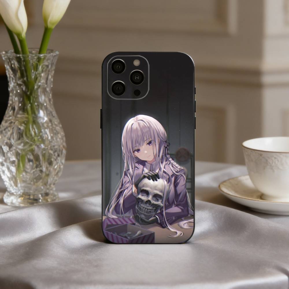 K-Кёко K-Киригири Данганронпа Милый Чехол Для Телефона Для iPhone 17pro, 16,15,14,13,12,11 X XR Plus,Другие Мягкий Черный Чехол