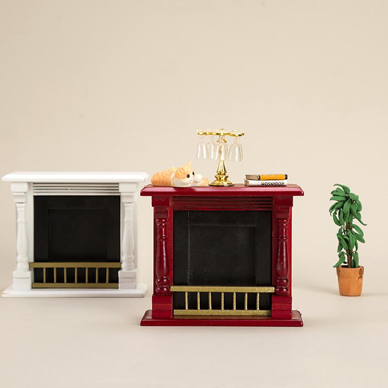 1/12 Dollhouse Mini Fireplace Model Dollhouse Living Room Furniture Decoration