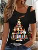 Women's New Casual  Top  Christmas  Halloween Christmas Gift Tops Shirt Blouse