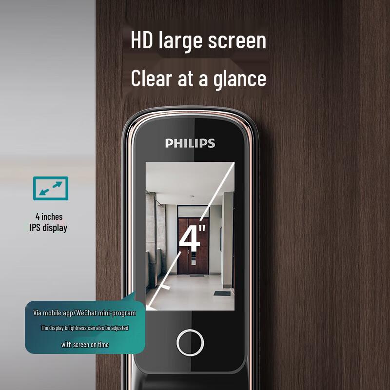 Philips 709FVP 3D Face Recognition Smart Door Lock with Visual Peephole