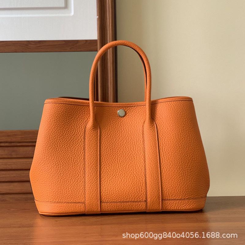 2023 Модная садовая сумка из натуральной кожи: Женская сумка через плечо и дамская сумочка большой вместимости