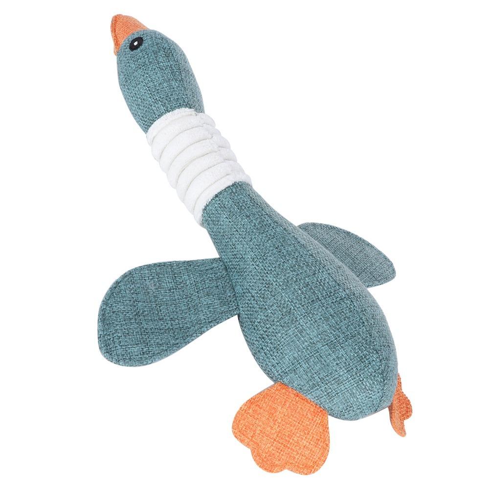 Goose Shaped Goose Pet Toy Plush Surface Dog Chew Toy Cat Molar Toy Teeth Cleaning