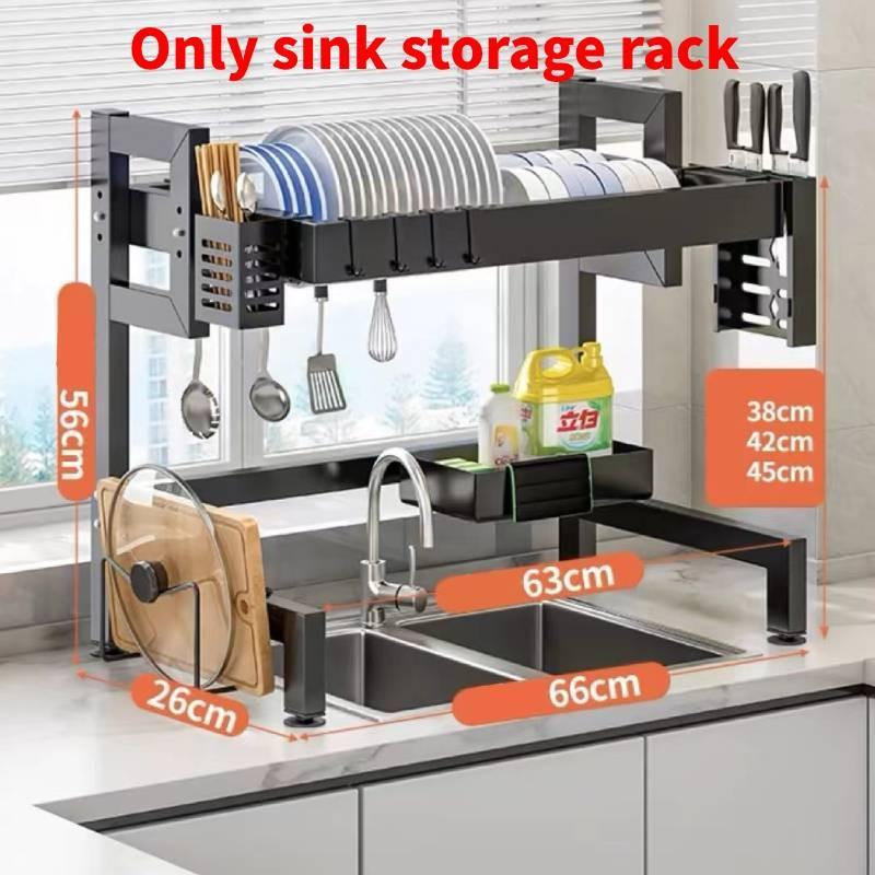 Настенная сушилка для посуды на кухонную столешницу с функцией слива и хранения