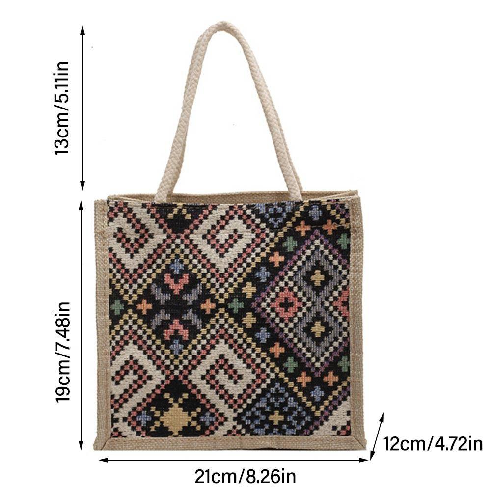 Ручная сумка для покупок, сумка для подмышек, модная льняная сумка-тоут для женщин