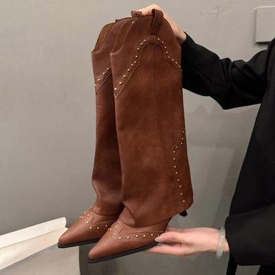 Новые ретро ботильоны на высоком каблуке, Универсальные ботинки, Ботильоны на высоком каблуке, Модная женская обувь