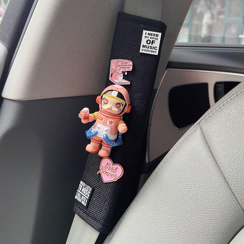 Molly Car Shoulder Pad Anti-Strangling Seatbelt Cover Breathable Cute Girls' Car Decoration Pop Mart