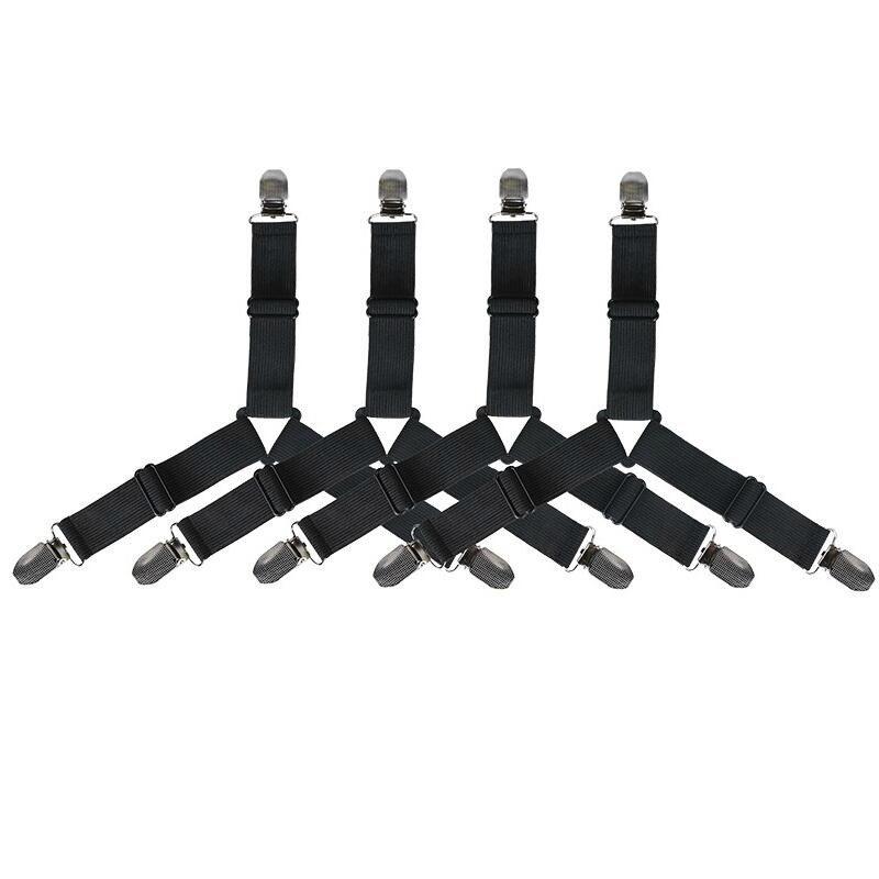 Премиум 4 X Треугольный держатель для подтяжек Ремни-держатели для простыни матраса Кровати Зажимы Застежки для надежной фиксации постельного белья