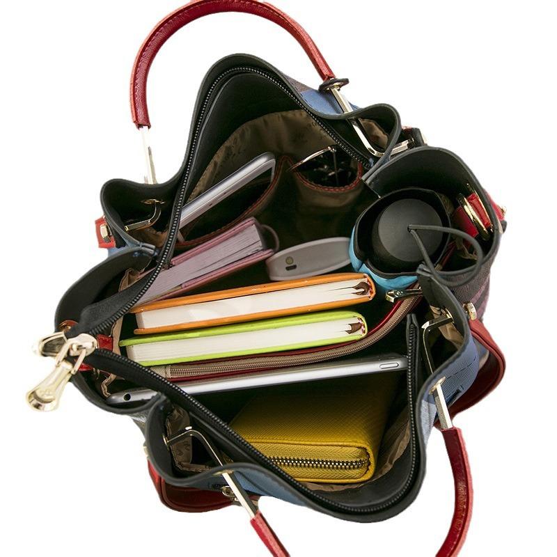 Checkered Women's Bag New Versatile Bag Water Bucket Bag Large Capacity Women's Handheld Diagonal Straddle Bag