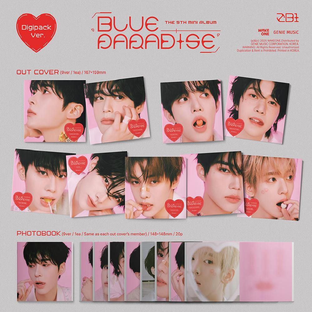 Предварительный заказ ZEROBASEONE 5th Mini Album Blue Paradise Digipack ver. И МАГАЗИН ПОБ