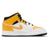 Air Jordan 1 Mid GS University Gold Kids Sneakers White Black 554725-170