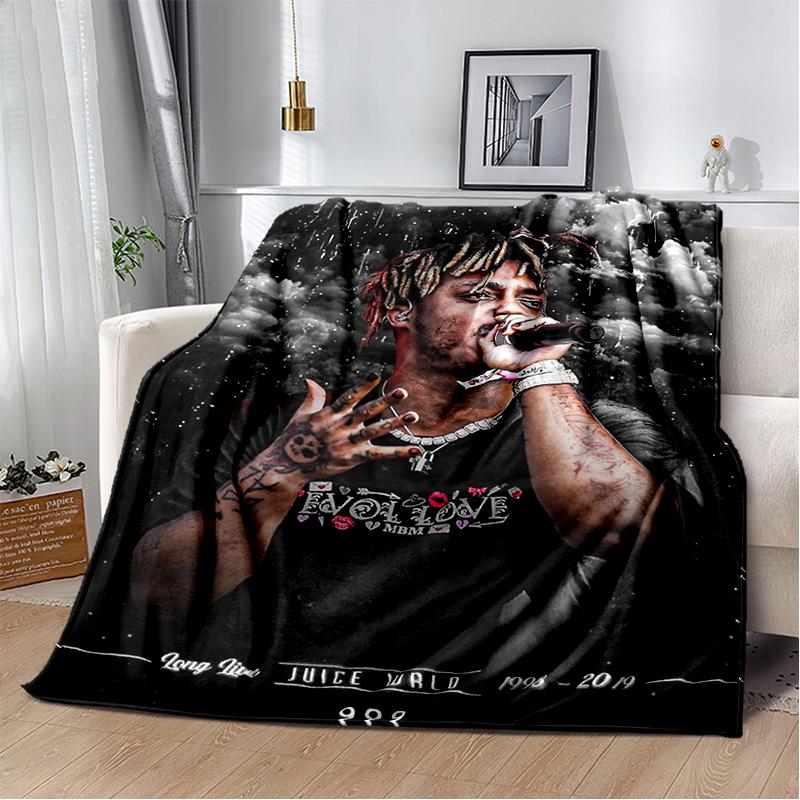 2025 New Style Juice WRLD 999 Legend Rapper Album Blanket,Soft Throw Blanket for Home Bedroom Bed Sofa Travel Cover Kid Gift