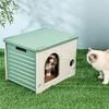Кошачье гнездо для улицы Четыре сезона Домики для бездомных кошек Дождь-защищенный Уютный домик для мелких домашних животных Уличное гнездо для котят