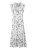 Snidel Sus Print Pleated Waist Shirred Dress SWFO254139 IVR Women's